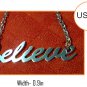 Believe Necklace made in Stainless Steel - Beautiful finish -Worldwide shipping