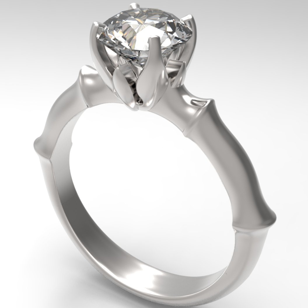 ca2 engagement ring 3d design