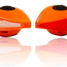 LED Security Bicycle + Helmet Light Set Spannniga With Batteries