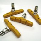 Yellow V BRAKE BLOCKS 2 Pairs for Mountain Bikes BMX Kids