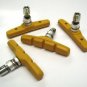 Yellow V BRAKE BLOCKS 2 Pairs for Mountain Bikes BMX Kids