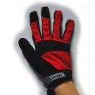 Full Length Gloves MTB -  Red/Black Small Medium Large & XL Riding Race
