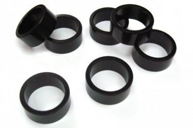 Alloy A-Head Set Spacer - Black 28.6mm or 25.4mm X 20mm 15mm 10mm 5mm & 2mm