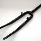 28.6mmThreaded 700c Road/Race Steel Bike Forks With  Brake Pivots - Black