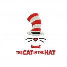 Cat in the Hat Dr Seuss 4 Sizes Included Digitized Machine Embroidery Design Email Delivery Only