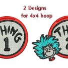 Thing 1 Thing 2 Filled Machine embroidery designs Email Delivery Only