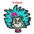 Thing Girl face 4 Sizes Dr Seuss Digitized Filled Machine Embroidery Design Email Delivery Only