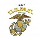USMC Marines EGA 3 Sizes Digitized Filled Machine Embroidery Design Email Delivery Only