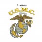 USMC Marines EGA 3 Sizes Digitized Filled Machine Embroidery Design Email Delivery Only