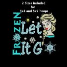 Let It Go Elsa Frozen 2 Sizes Digitized Machine Embroidery Design Email Delivery Only