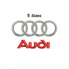 Audi Car Emblem 5sizes Digitized Machine Embroidery Design EMAIL DELIVERY