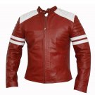 Tyler Durden Red Leather Jacket