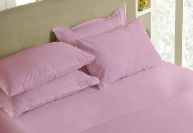 1000TC SOLID PINK SHEET SET IN KING SIZE - 100% PURE COTTON