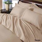 1000TC STRIPE TAUPE SHEET SET IN KING SIZE - 100% PURE COTTON
