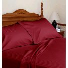 800TC STRIPE BURGUNDY SHEET SET IN KING SIZE - 100% PURE COTTON