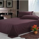 800TC STRIPE CHOCOLATE SHEET SET IN KING SIZE - 100% PURE COTTON