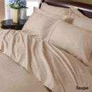 800TC STRIPE TAUPE SHEET SET IN KING SIZE - 100% PURE COTTON