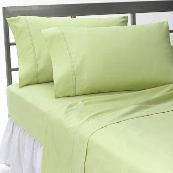 600TC SOLID SAGE SHEET SET IN KING SIZE - 100% PURE COTTON