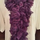 Handmade Ruffle Scarfs- M-P - Purple Metallic