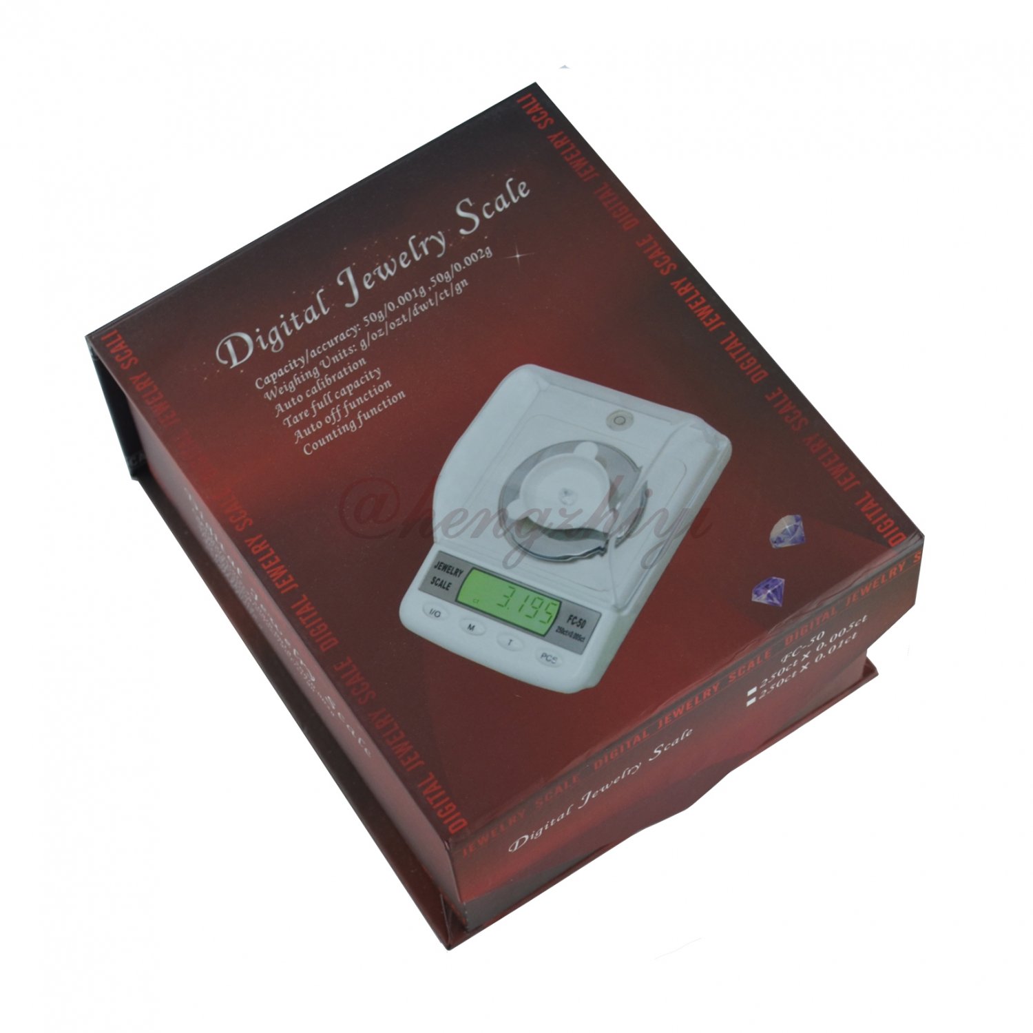 50g x 0.001g High Precision Gem Jewelry Digital Diamond Carat Scale w