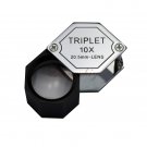 10X 20.5mm Jewelry Gem Triplet Magnifier w Achromatic-Aplanatic Lens + Leather Case, Free Shipping