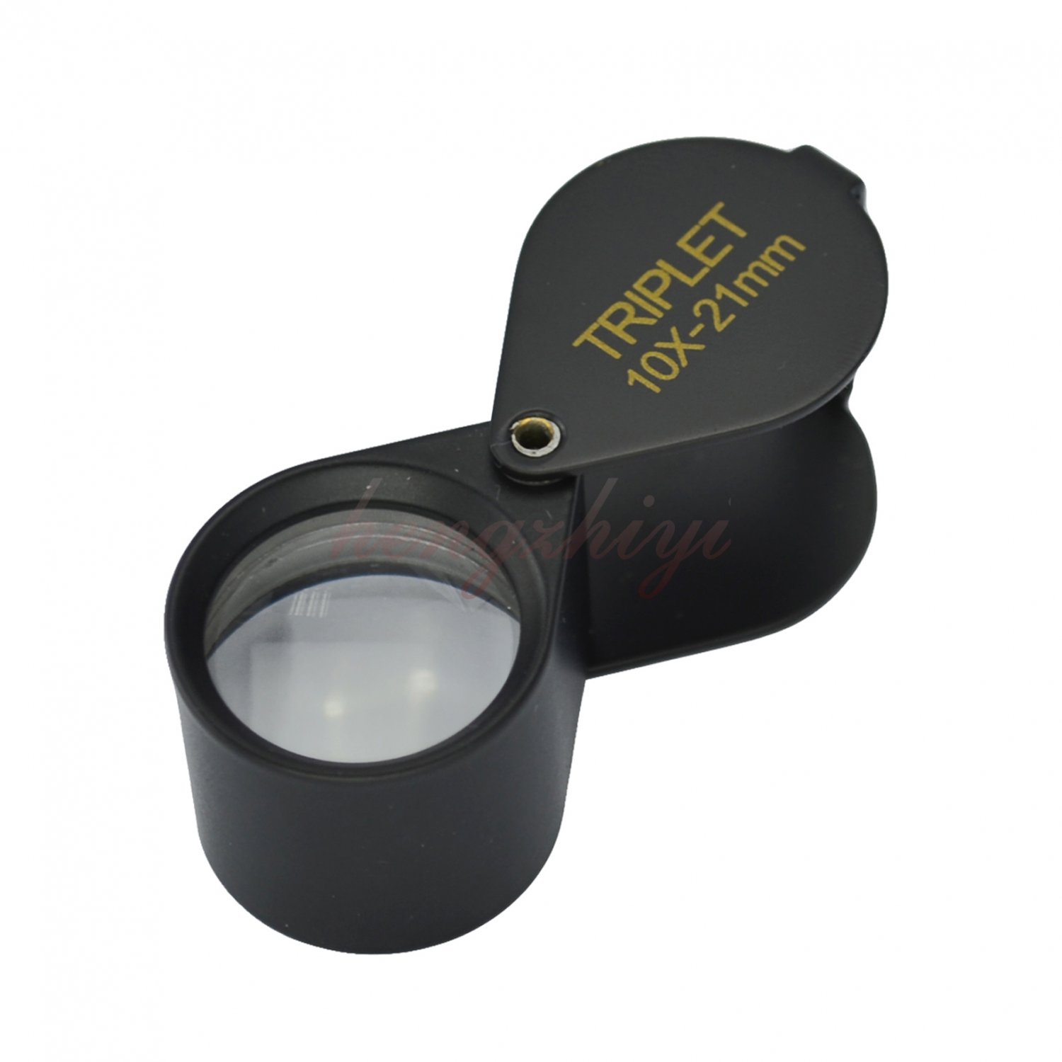 10X Jeweler Diamond Gem Triplet Loupe w 21MM Achromatic Aplanatic Lens + Leather Case, Free Shipping