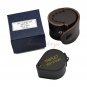 10X Jeweler Diamond Gem Triplet Loupe w 21MM Achromatic Aplanatic Lens + Leather Case, Free Shipping