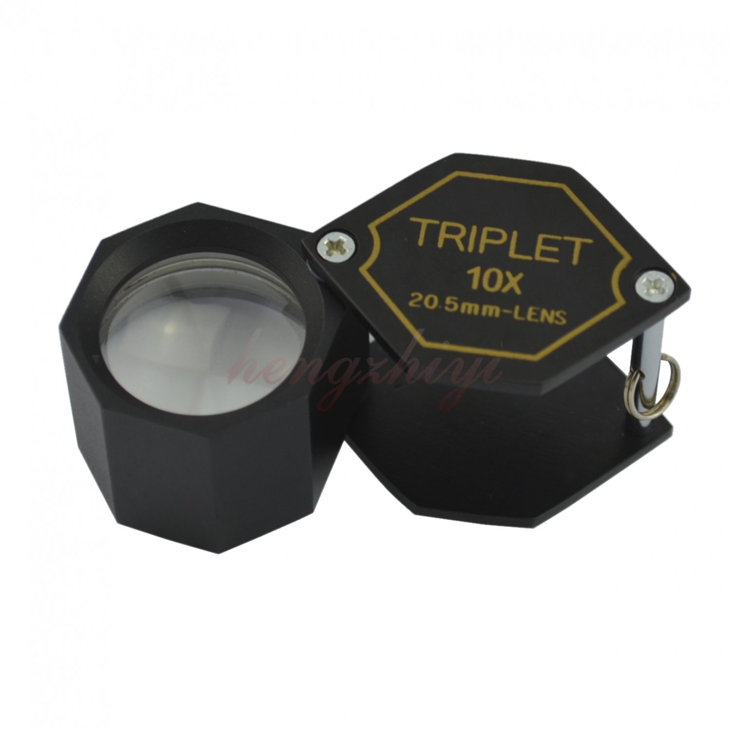 10X Hexagonal Jewelry Diamond Gem Loupe Magnifier w 20.5mm Achromatic Aplanatic Len, Free Shipping