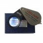 10X Diamond Gem Loupe w LED +UV Light + 21mm Achromatic Aplanatic Len + Leather Case, Free Shipping