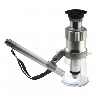 60X Portable Helicoid Focus Stand Shop Measuring Microscope w LED Pen Light, Free Shipping