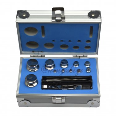 F1 Grade 1mg-200g Stainless Steel Scale Calibration Weight Kit Set w Certificate, Free Shipping