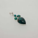 12gm  AMAZING ! RAINBOW CALSILICA DESIGNER FASHION JEWELRY SILVER PENDANT P338