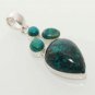 12gm AMAZING ! RAINBOW CALSILICA DESIGNER FASHION JEWELRY SILVER PENDANT P338
