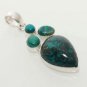 12gm AMAZING ! RAINBOW CALSILICA DESIGNER FASHION JEWELRY SILVER PENDANT P338