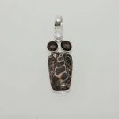 12gm AFRICAN PICTURE JASPER- SMOKEY QUARTZ- PEARL JEWELRY SILVER PENDANT P347