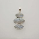 14gm SPARKLING RAINBOW MOON STONE GEMSTONE FASHION JEWELRY SILVER PENDANT P330