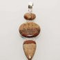 16gm SAHARA JASPER GEMSTONE DESIGNER FASHION JEWELRY SILVER PENDANT P334