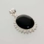 11gm SMART ! GRAIN WORK BLACK ONYX DESIGNER FASHION JEWELRY SILVER PENDANT P312
