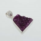 8gm BEAUTIFUL PURPLE TITANIUM DRUZY DESIGNER FASHION JEWELRY SILVER PENDANT P349