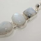 16gm FLASHY! RAINBOW MOON STONE DESIGNER FASHION JEWELRY SILVER PENDANT P327