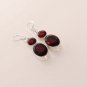 9gm CHRISTMAS GIFT ! RED GARNET DESIGNER FASHION JEWELRY SILVER EARRING E512