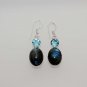 10gm FLASHY LABRADORITE- BLUE TOPAZ FASHION JEWELRY SILVER EARRING E590