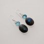 10gm FLASHY LABRADORITE- BLUE TOPAZ FASHION JEWELRY SILVER EARRING E590