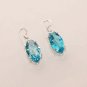8gm BEAUTIFUL DAILY WEAR BLUE TOPAZ FASHION JEWELRY SILVER EARRING E378