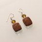 10gm COOL! AUSTRALIAN PICTURE JASPER- CITRINE FASHION JEWELRY SILVER EARRING E68