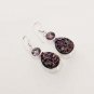 11gm DAZZLING TITANIUM DRUSY- AMETHYST FASHION JEWELRY SILVER EARRING E637