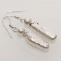 XMAS GIFT HOLY WHITE ABALONE SHELL- PEARL FASHION JEWELRY SILVER EARRING E630