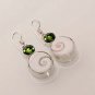 10gm HOLY WHITE SHIVA EYE- PERIDOT FASHION JEWELRY SILVER EARRING XMAS GIFT E514