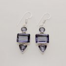 11gm AMAZING ! LIGHT PURPLE TOPAZ FASHION JEWELRY SILVER EARRING XMAS GIFT E603