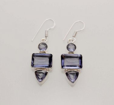 11gm AMAZING ! LIGHT PURPLE TOPAZ FASHION JEWELRY SILVER EARRING XMAS GIFT E603